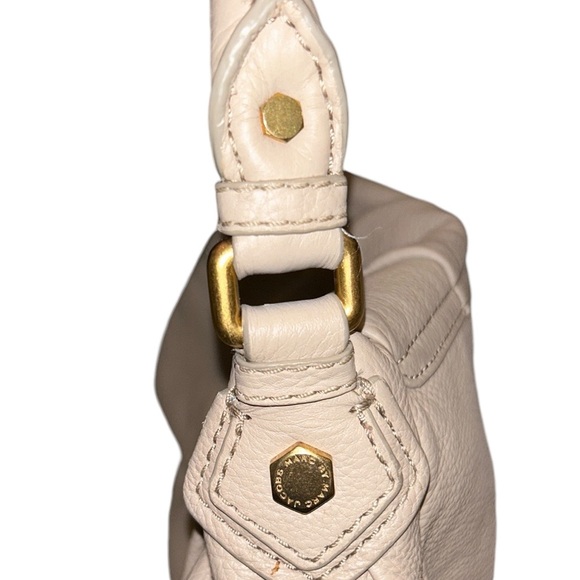 Marc Jacobs Classic Q Lil Utika Ivory Cream Pebbled Leather Satchel Shoulder Bag - Picture 9 of 16